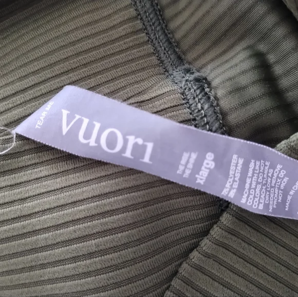 VUORI Dark Moss Green Inversion Rib Legging XL - Picture 8 of 8